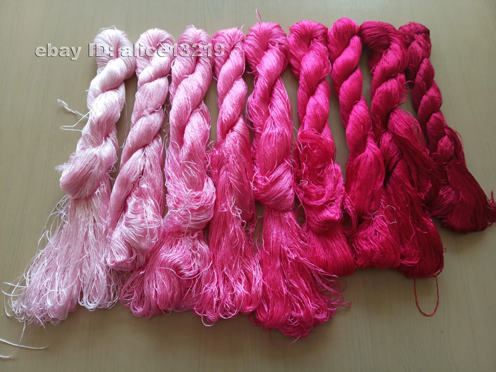 9bundles 100%real mulberry silk,hand-dyed embroidery silk floss/thread N39