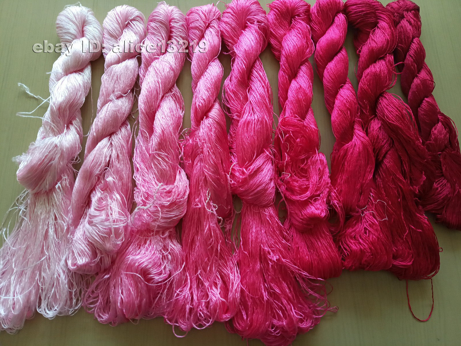 9bundles 100%real mulberry silk,hand-dyed embroidery silk floss/thread N39