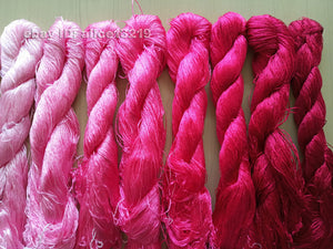 9bundles 100%real mulberry silk,hand-dyed embroidery silk floss/thread N39