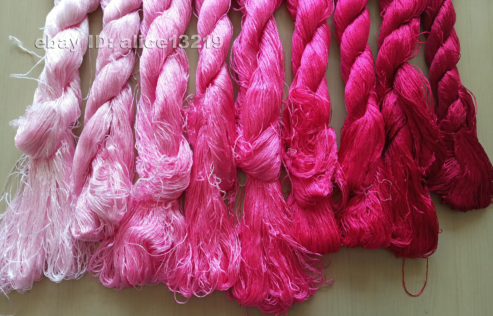 9bundles 100%real mulberry silk,hand-dyed embroidery silk floss/thread N39