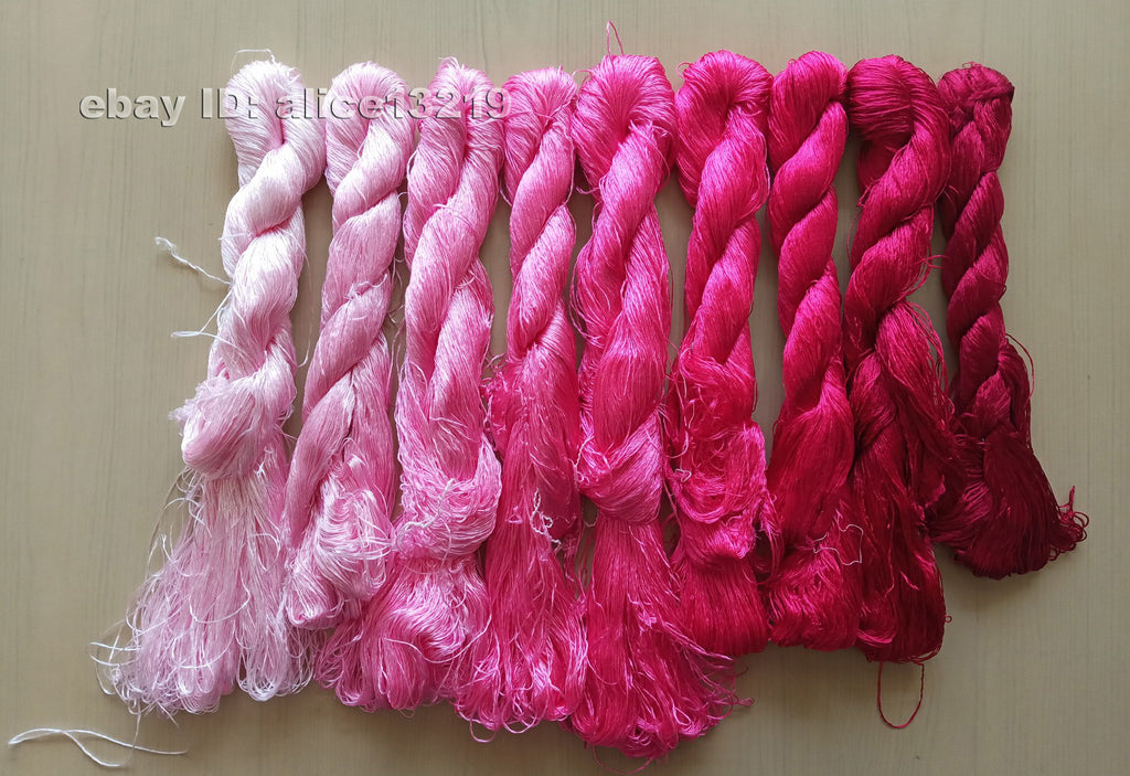 9bundles 100%real mulberry silk,hand-dyed embroidery silk floss/thread N39