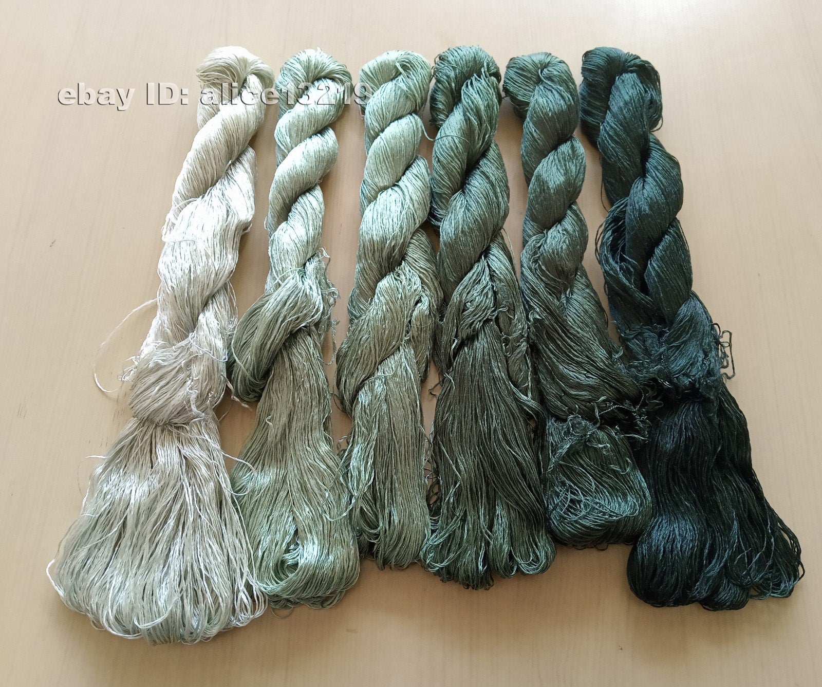 6bundles 100%real mulberry silk,hand-dyed embroidery silk floss/thread N40