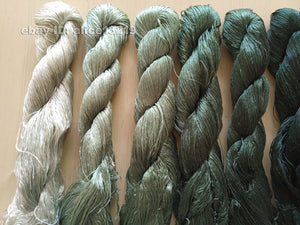 6bundles 100%real mulberry silk,hand-dyed embroidery silk floss/thread N40