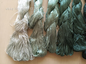 6bundles 100%real mulberry silk,hand-dyed embroidery silk floss/thread N40