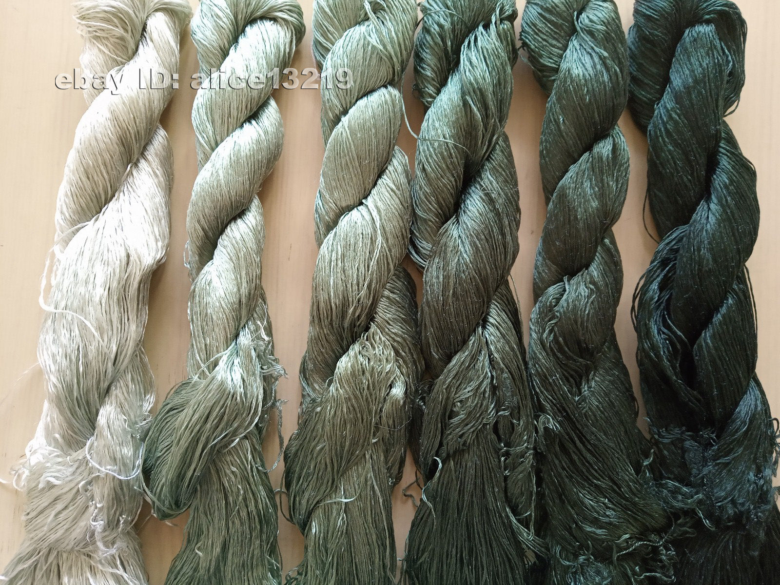 6bundles 100%real mulberry silk,hand-dyed embroidery silk floss/thread N40