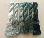 6bundles 100%real mulberry silk,hand-dyed embroidery silk floss/thread N40