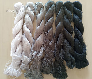 7bundles 100%real mulberry silk,hand-dyed embroidery silk floss/thread N41