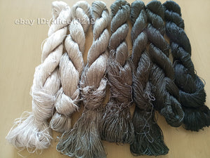 7bundles 100%real mulberry silk,hand-dyed embroidery silk floss/thread N41