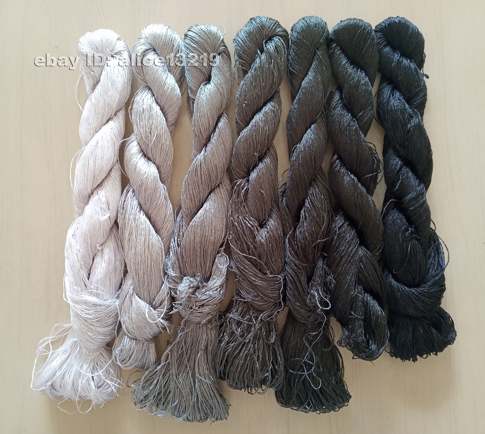 7bundles 100%real mulberry silk,hand-dyed embroidery silk floss/thread N41