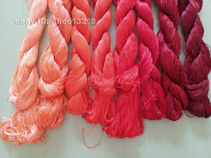 8bundles 100%real mulberry silk,hand-dyed embroidery silk floss/thread N42