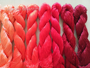 8bundles 100%real mulberry silk,hand-dyed embroidery silk floss/thread N42