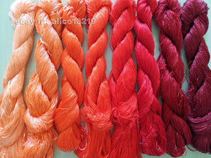 8bundles 100%real mulberry silk,hand-dyed embroidery silk floss/thread N42