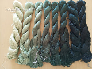 8bundles 100%real mulberry silk,hand-dyed embroidery silk floss/thread N43