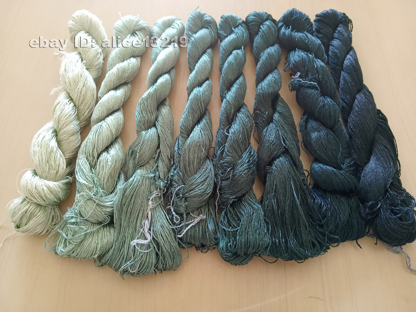 8bundles 100%real mulberry silk,hand-dyed embroidery silk floss/thread N43