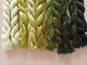 10bundles 100%real mulberry silk,hand-dyed embroidery silk floss/thread N44