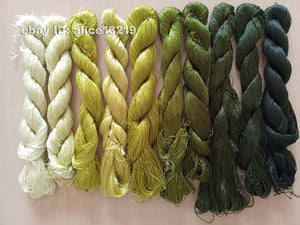 10bundles 100%real mulberry silk,hand-dyed embroidery silk floss/thread N44