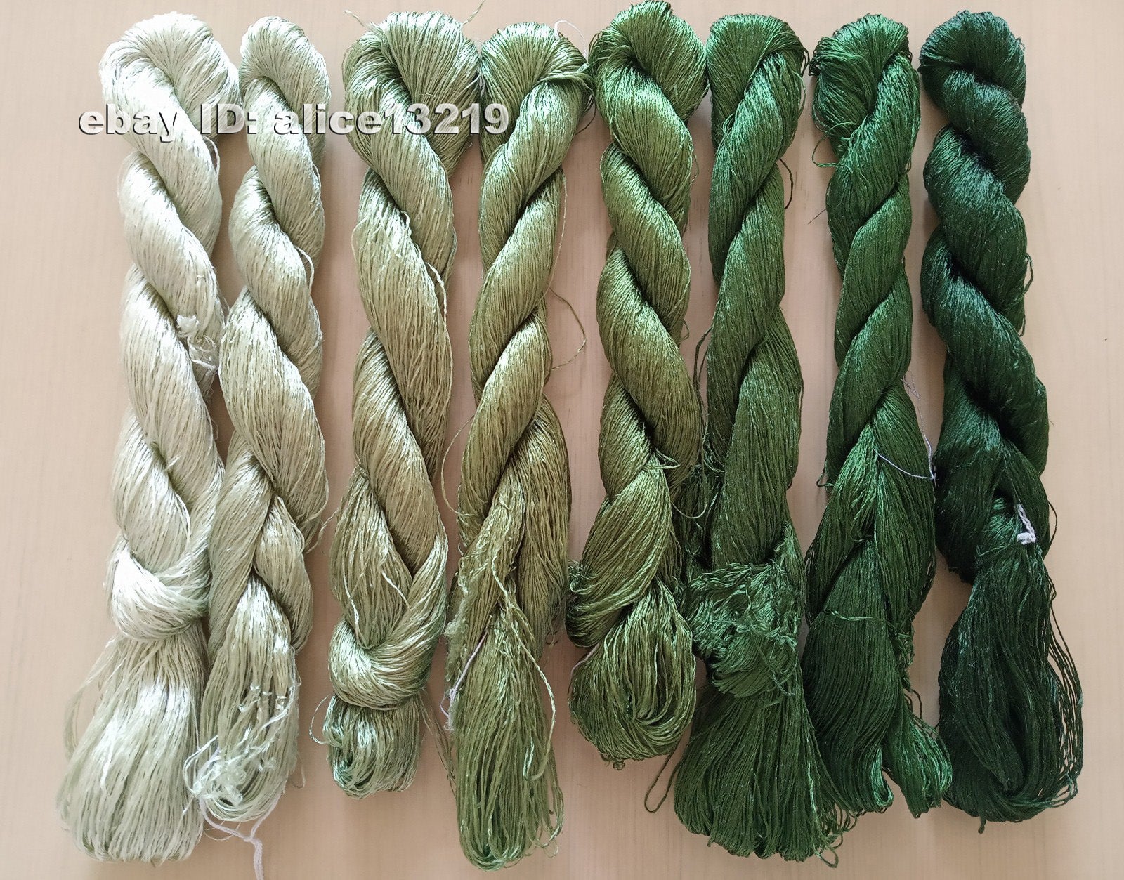 8bundles 100%real mulberry silk,hand-dyed embroidery silk floss/thread N45