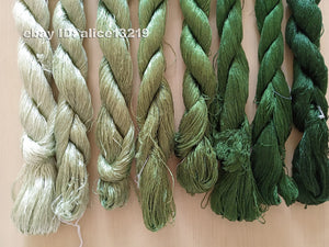 8bundles 100%real mulberry silk,hand-dyed embroidery silk floss/thread N45