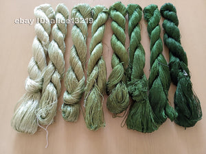 8bundles 100%real mulberry silk,hand-dyed embroidery silk floss/thread N45