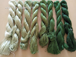 8bundles 100%real mulberry silk,hand-dyed embroidery silk floss/thread N45