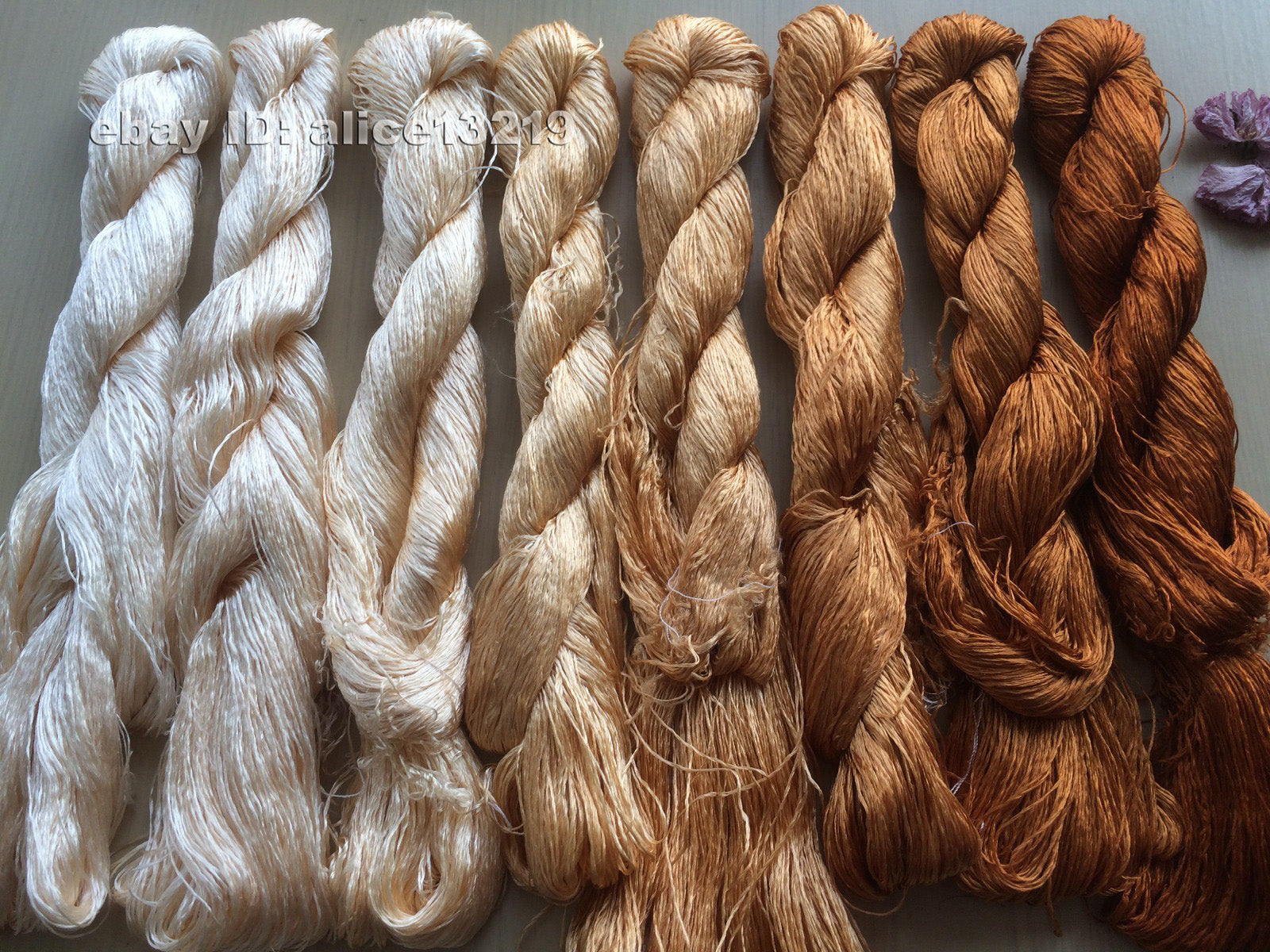 8bundles 100%real mulberry silk,hand-dyed embroidery silk floss/thread N46