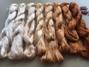 8bundles 100%real mulberry silk,hand-dyed embroidery silk floss/thread N46