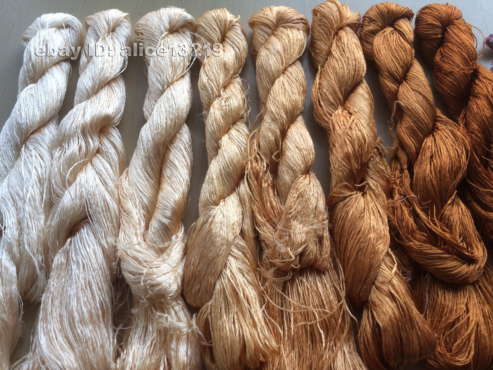 8bundles 100%real mulberry silk,hand-dyed embroidery silk floss