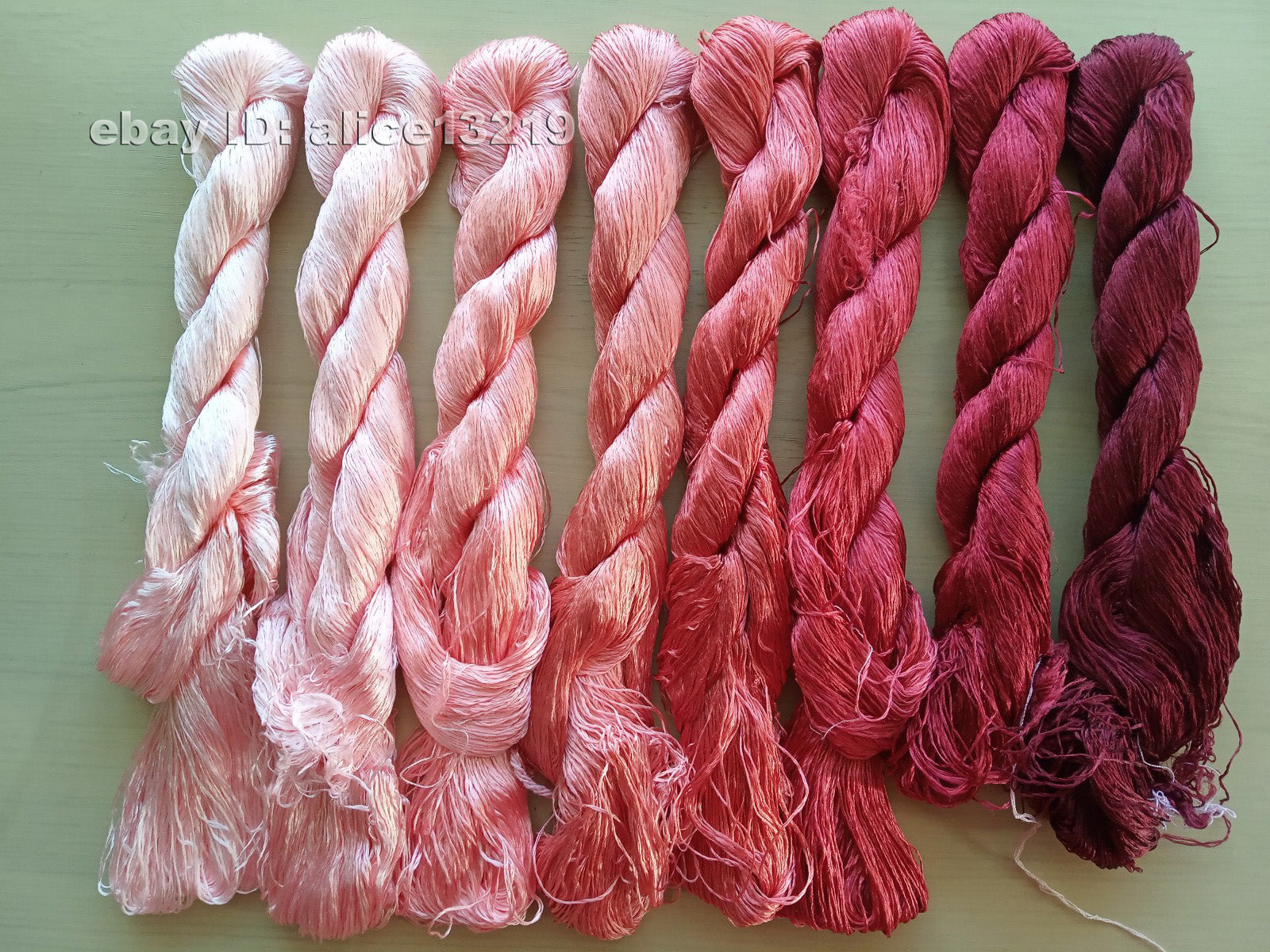 7bundles 100%real mulberry silk,hand-dyed embroidery silk floss/thread –  aliceembroidery