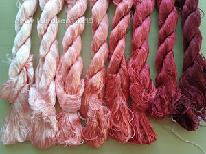 8bundles 100%real mulberry silk,hand-dyed embroidery silk floss/thread N48