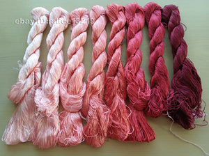 8bundles 100%real mulberry silk,hand-dyed embroidery silk floss/thread N48