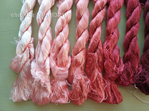 8bundles 100%real mulberry silk,hand-dyed embroidery silk floss/thread N48