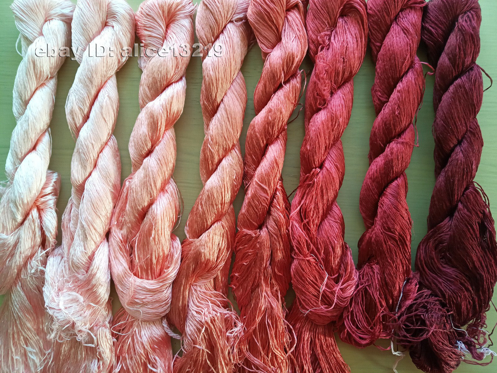 8bundles 100%real mulberry silk,hand-dyed embroidery silk floss/thread N48
