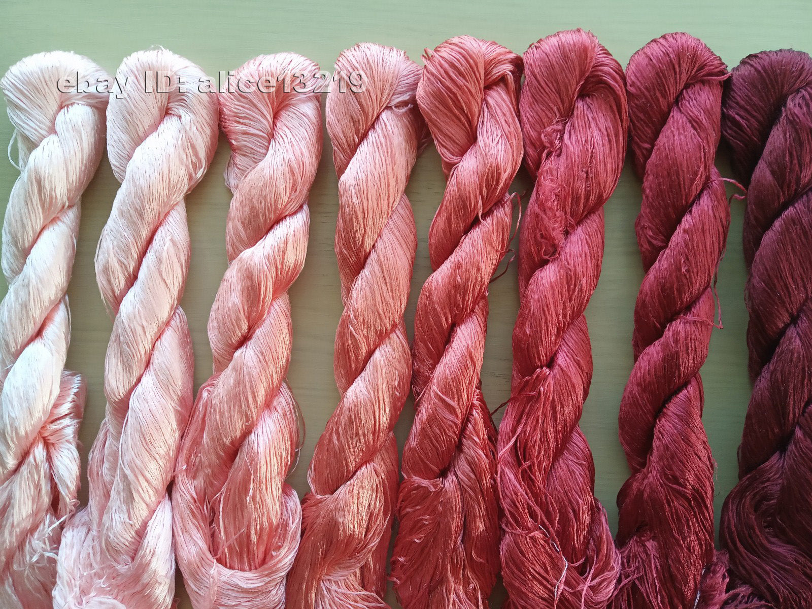 8bundles 100%real mulberry silk,hand-dyed embroidery silk floss/thread N48