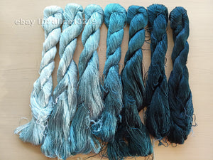 7bundles 100%real mulberry silk,hand-dyed embroidery silk floss/thread N49