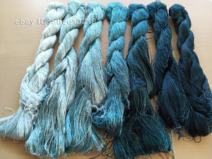 7bundles 100%real mulberry silk,hand-dyed embroidery silk floss/thread N49