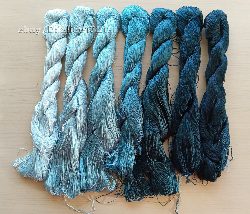 7bundles 100%real mulberry silk,hand-dyed embroidery silk floss/thread N49