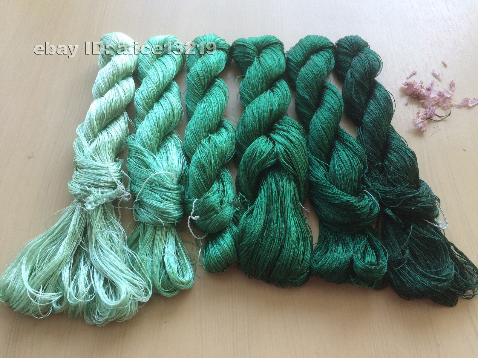 6bundles 100%real mulberry silk,hand-dyed embroidery silk floss/thread N5