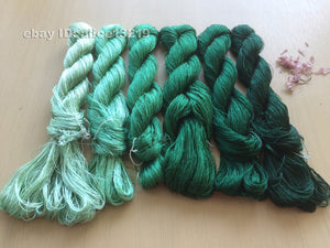 6bundles 100%real mulberry silk,hand-dyed embroidery silk floss/thread N5