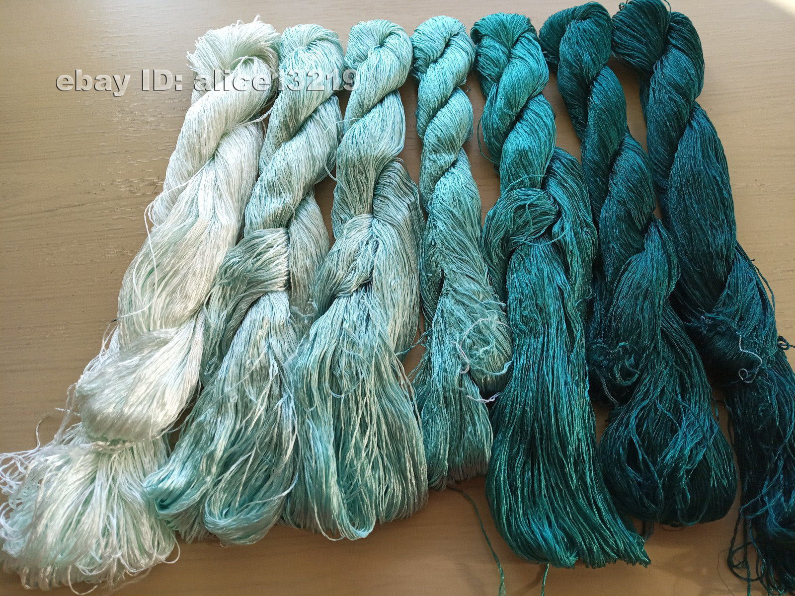 7bundles 100%real mulberry silk,hand-dyed embroidery silk floss/thread N50