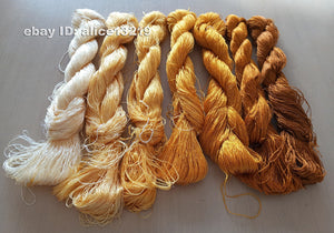 7bundles 100%real mulberry silk,hand-dyed embroidery silk floss/thread N51