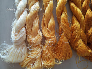 7bundles 100%real mulberry silk,hand-dyed embroidery silk floss/thread N51