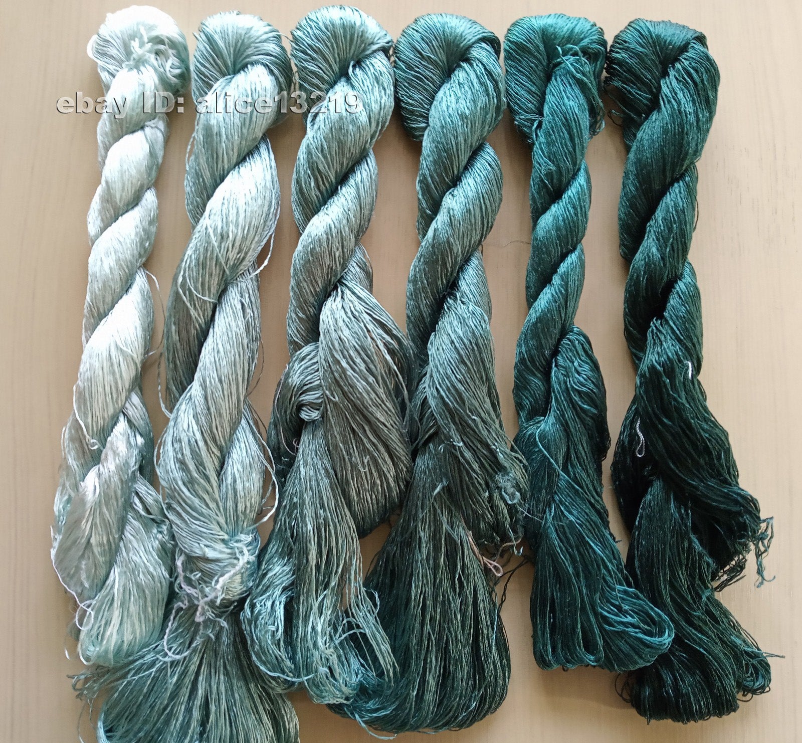 6bundles 100%real mulberry silk,hand-dyed embroidery silk floss/thread N52