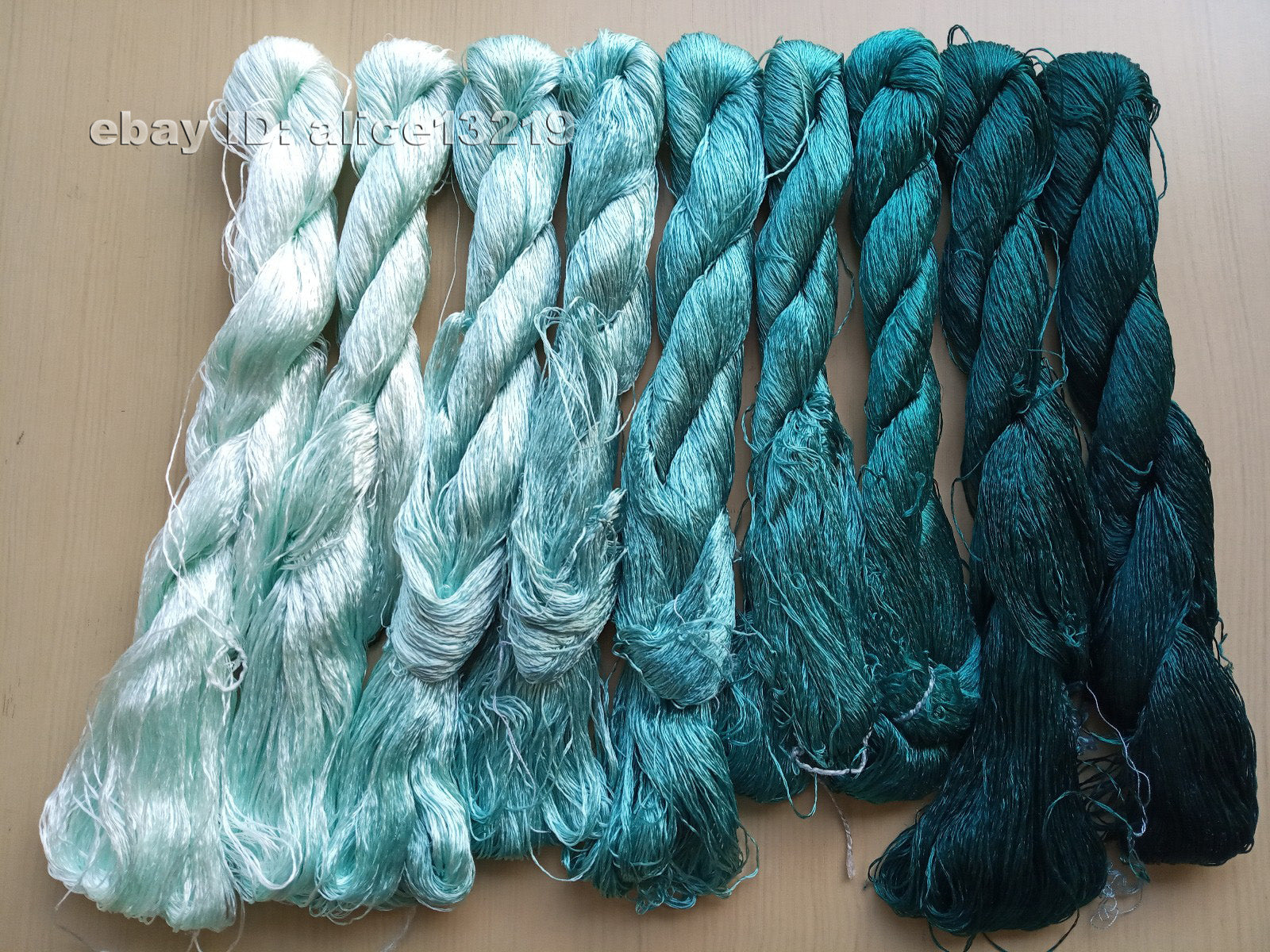 9bundles 100%real mulberry silk,hand-dyed embroidery silk floss/thread N53