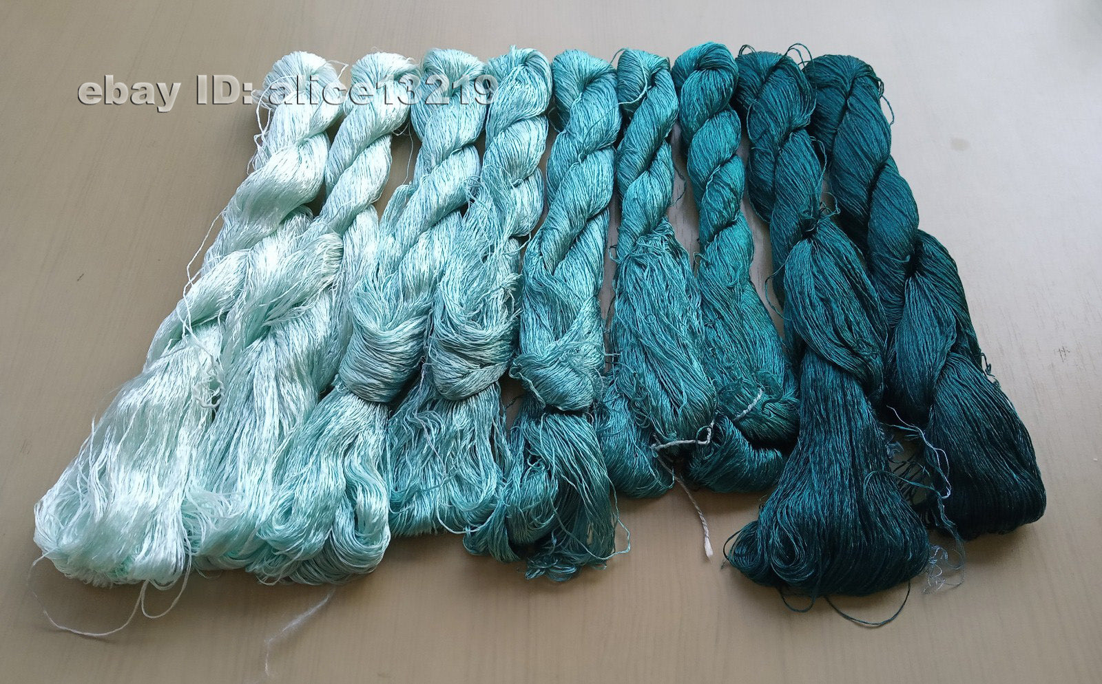 9bundles 100%real mulberry silk,hand-dyed embroidery silk floss/thread N53