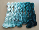 9bundles 100%real mulberry silk,hand-dyed embroidery silk floss/thread N53