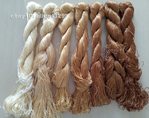 7bundles 100%real mulberry silk,hand-dyed embroidery silk floss/thread N54