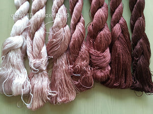 7bundles 100%real mulberry silk,hand-dyed embroidery silk floss/thread N55