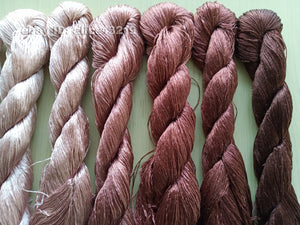 7bundles 100%real mulberry silk,hand-dyed embroidery silk floss/thread N55