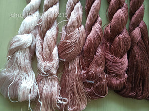 7bundles 100%real mulberry silk,hand-dyed embroidery silk floss/thread N55