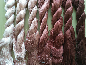 7bundles 100%real mulberry silk,hand-dyed embroidery silk floss/thread N55